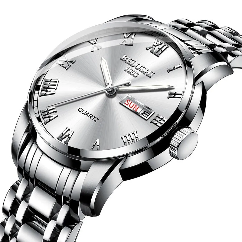 Luxury Steel Men's Calendar Watch