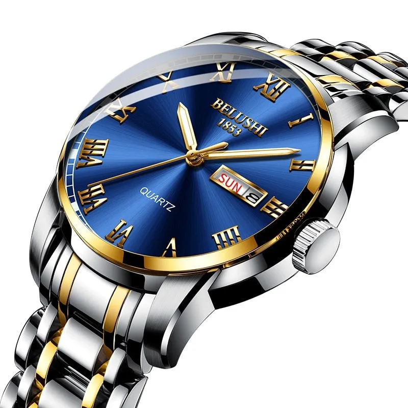 Luxury Steel Men's Calendar Watch