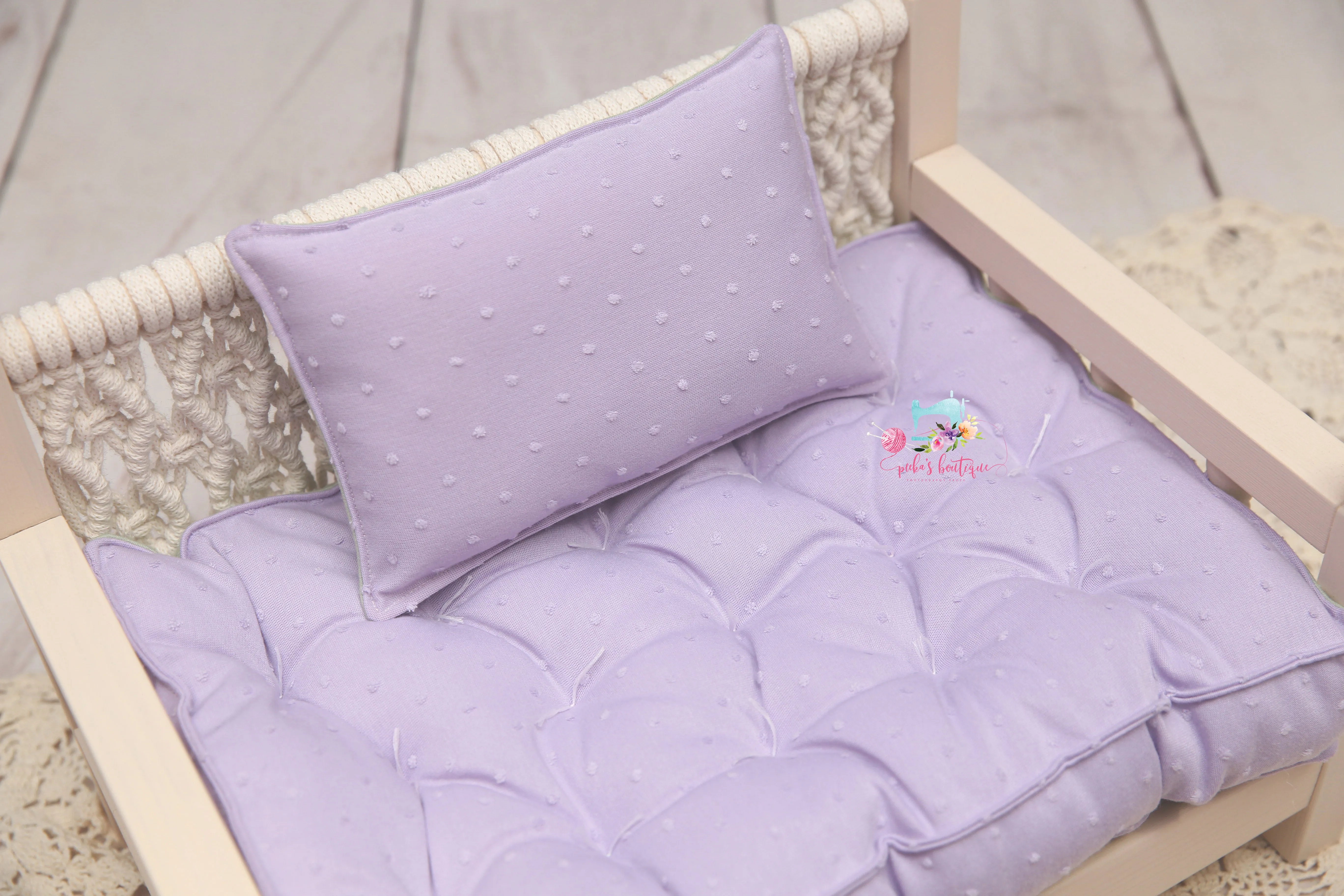 MADE TO ORDER- REVERSIBLE 2 Color Swiss Dots- PILLOW