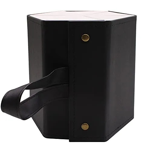 MAFENLY six sunglasses storage box, 6 sockets pu foldable glasses display box (6pack XXL BLACK)