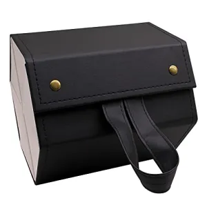 MAFENLY six sunglasses storage box, 6 sockets pu foldable glasses display box (6pack XXL BLACK)