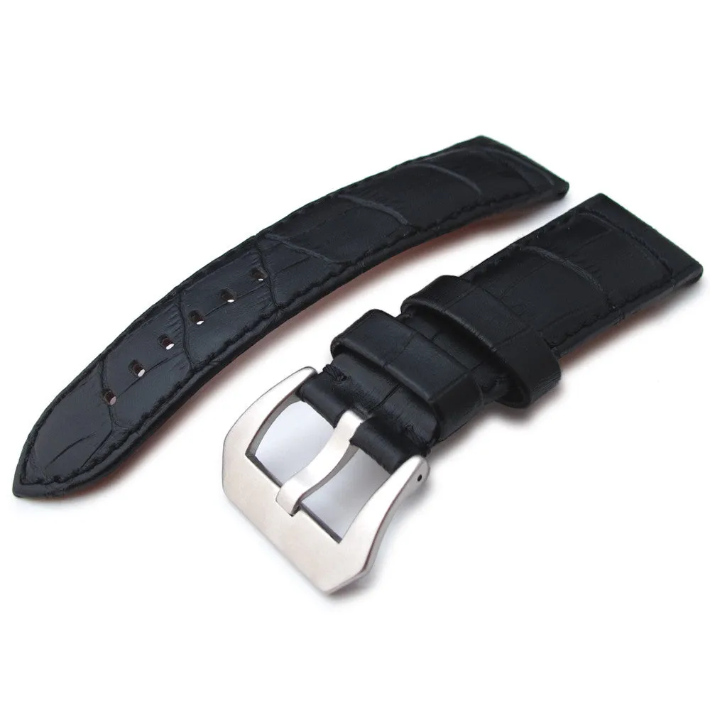 Matte Black Croco Grain Strap, MiLTAT (BK)