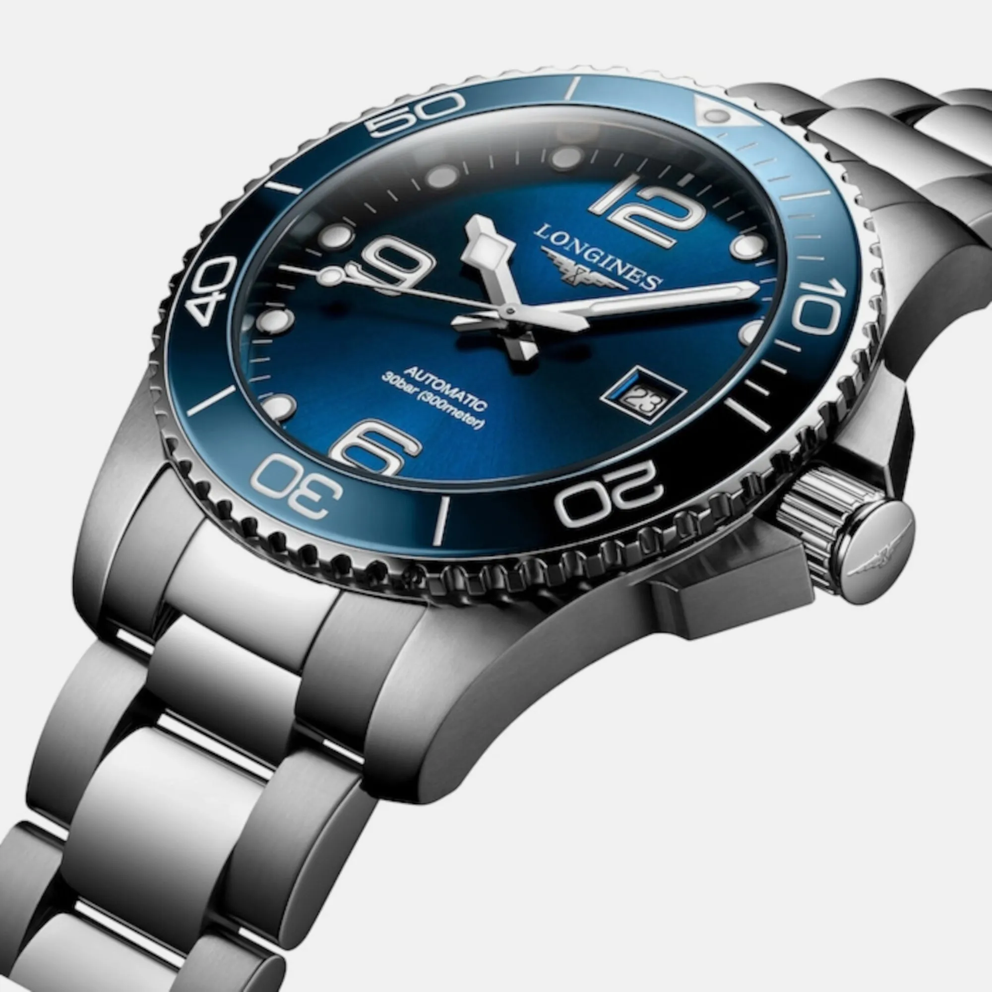 Men Blue Automatic Stainless Steel Watch L37824966