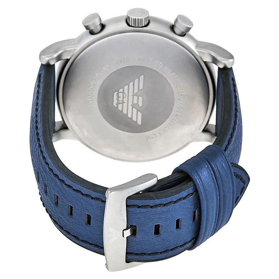 Men's AR1969 Chronograph Blue Leather Watch