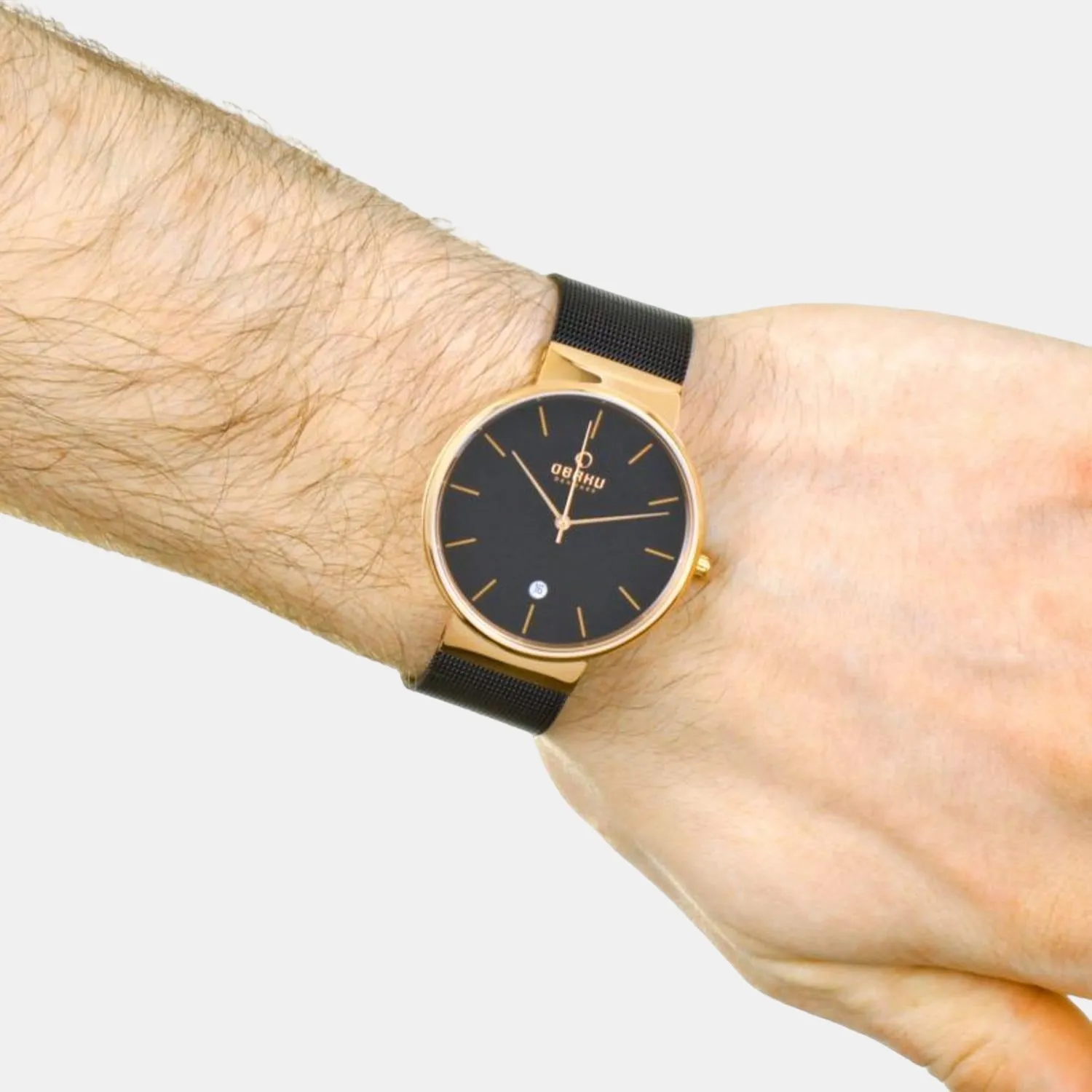 Men's Black Analog Stainless Steel Watch V153GDVBMB