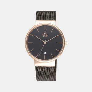 Men's Black Analog Stainless Steel Watch V153GDVBMB