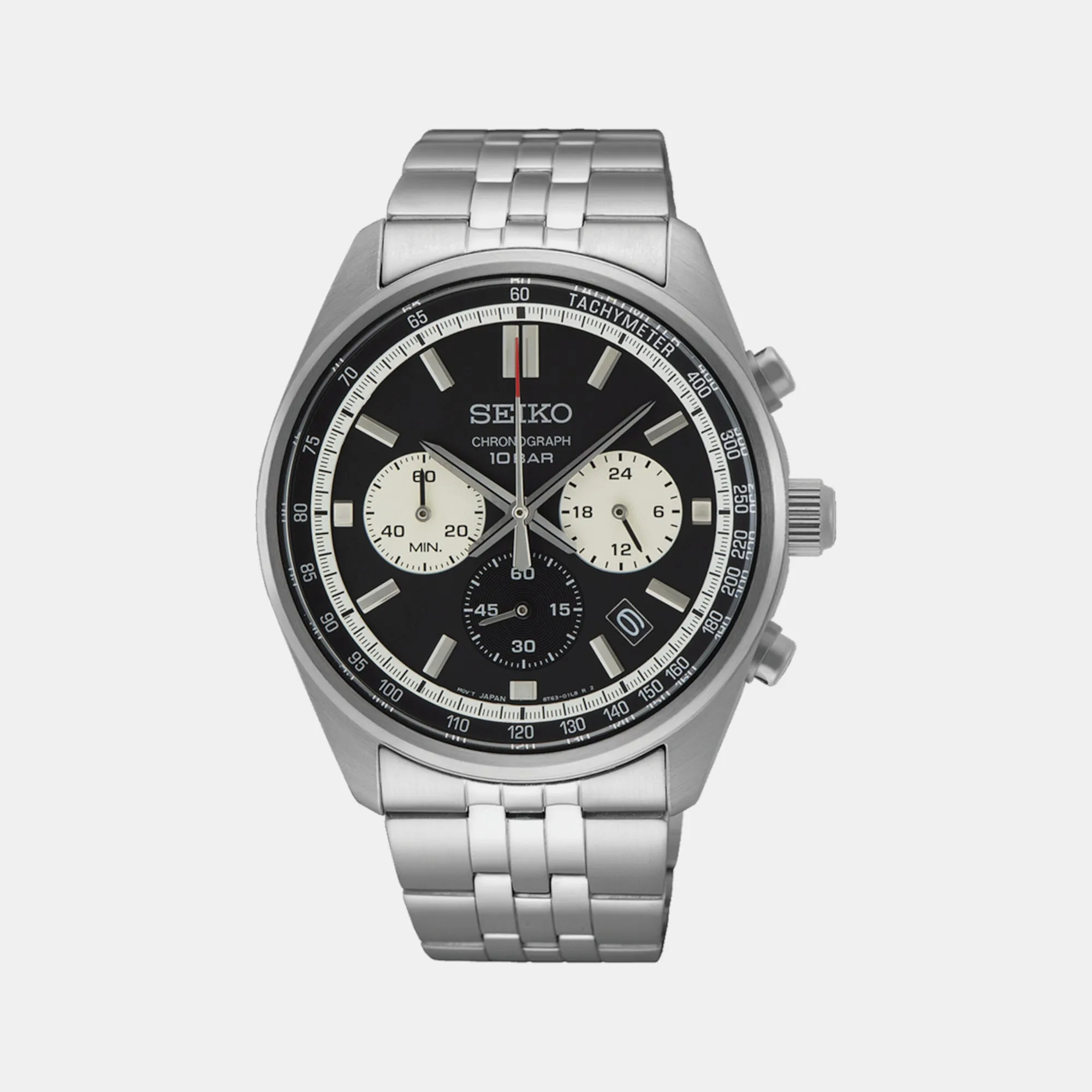 Men's Black Chronograph Stainless steel Watch SSB429P1