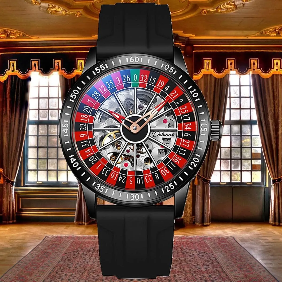 Men's Waterproof Skeleton Watch - Stainless Steel Automatic Mechanical Watch