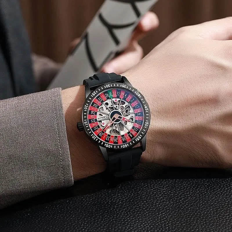 Men's Waterproof Skeleton Watch - Stainless Steel Automatic Mechanical Watch