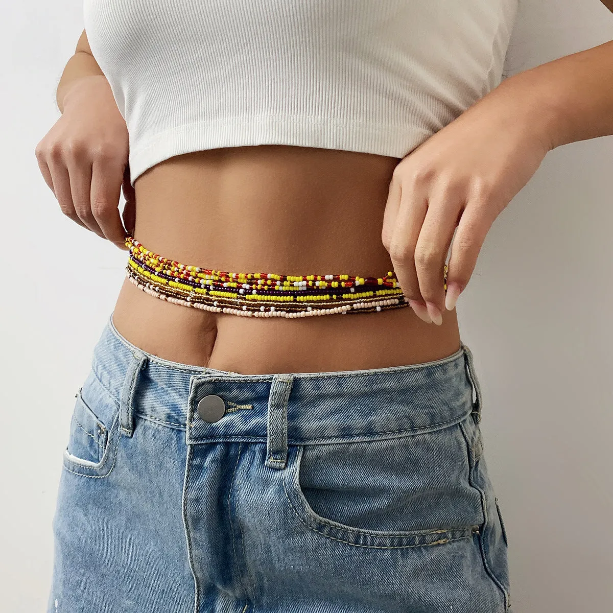 MermaidDream Beaded Body Chain - Women's Beaded Shell Beach Body Chains
