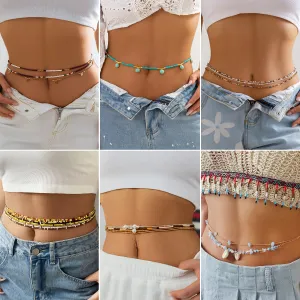 MermaidDream Beaded Body Chain - Women's Beaded Shell Beach Body Chains