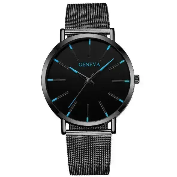 Mesh strap quartz watch