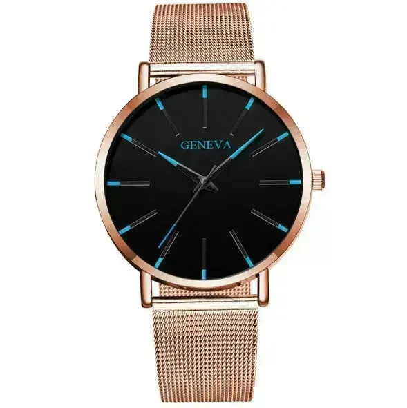 Mesh strap quartz watch