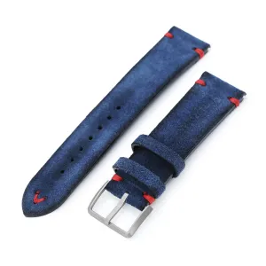 MiLTAT Blue Nubuck, Quick Release, Red St. Sandblasted