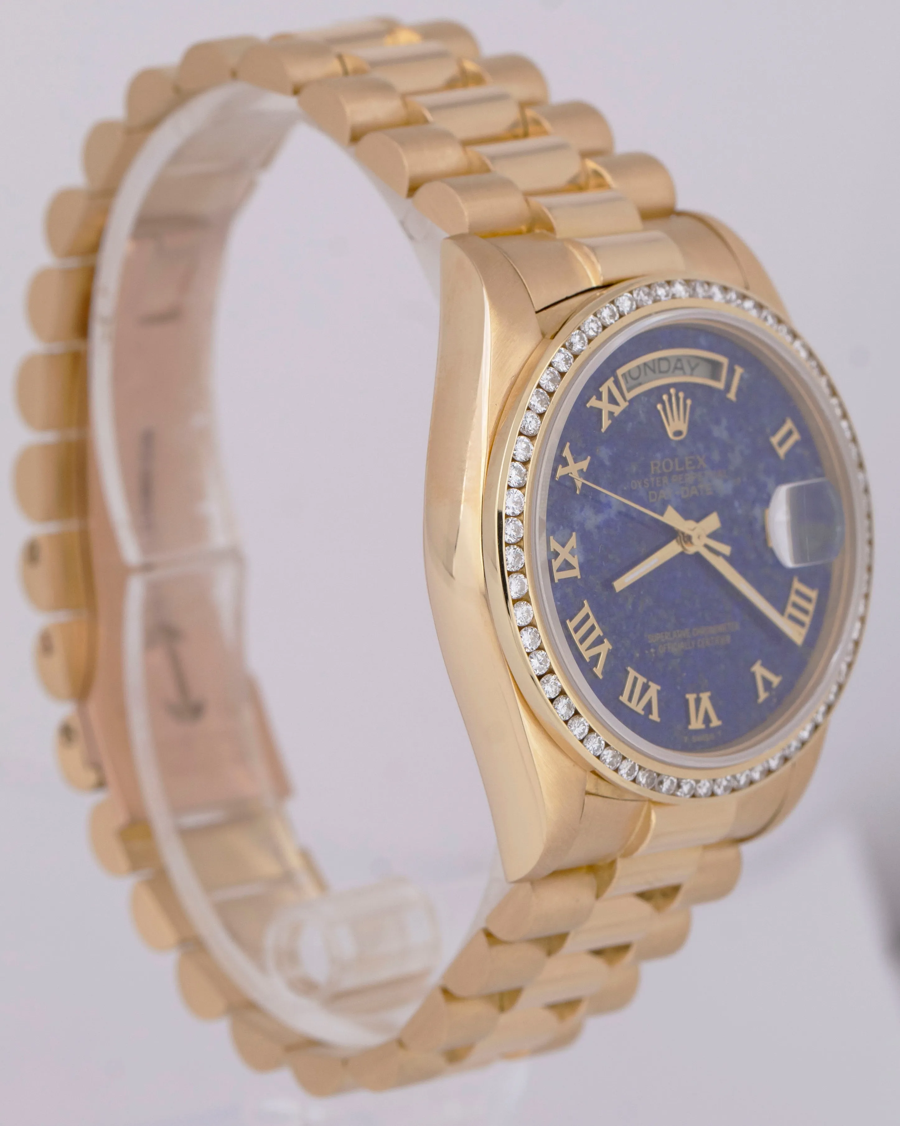 MINT PAPERS Rolex Day-Date President LAPIS 36mm 18K Yellow Gold Watch 18038 B P
