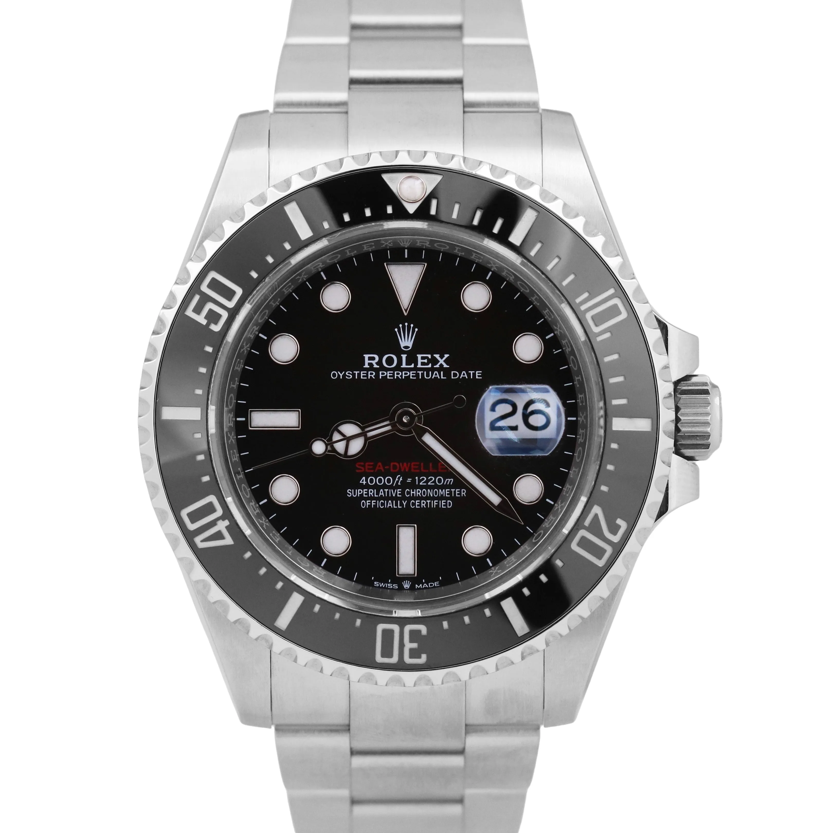 MINT Rolex Sea-Dweller Red Black 50th-Anniversary Steel 126600 MK2 43mm Watch