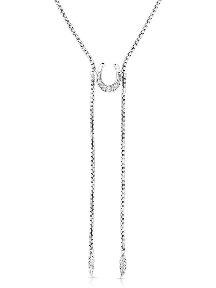 Montana Silversmiths NC6120 Womens Between Luck Necklace Silver
