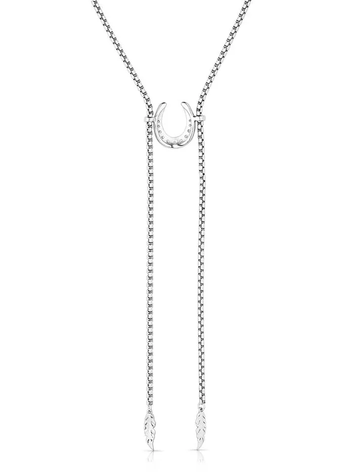 Montana Silversmiths NC6120 Womens Between Luck Necklace Silver