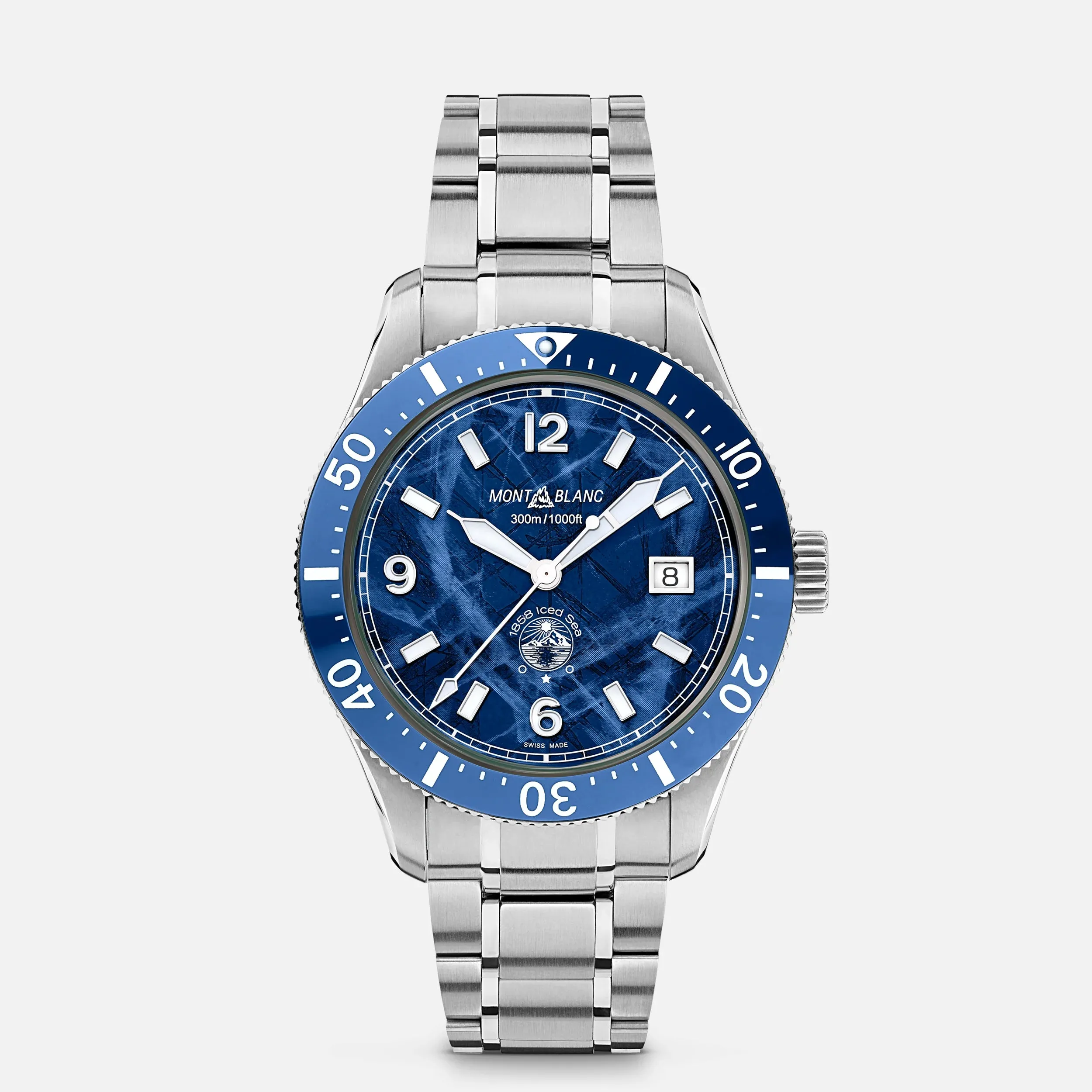 Montblanc 1858 Iced Sea Automatic Date Blue