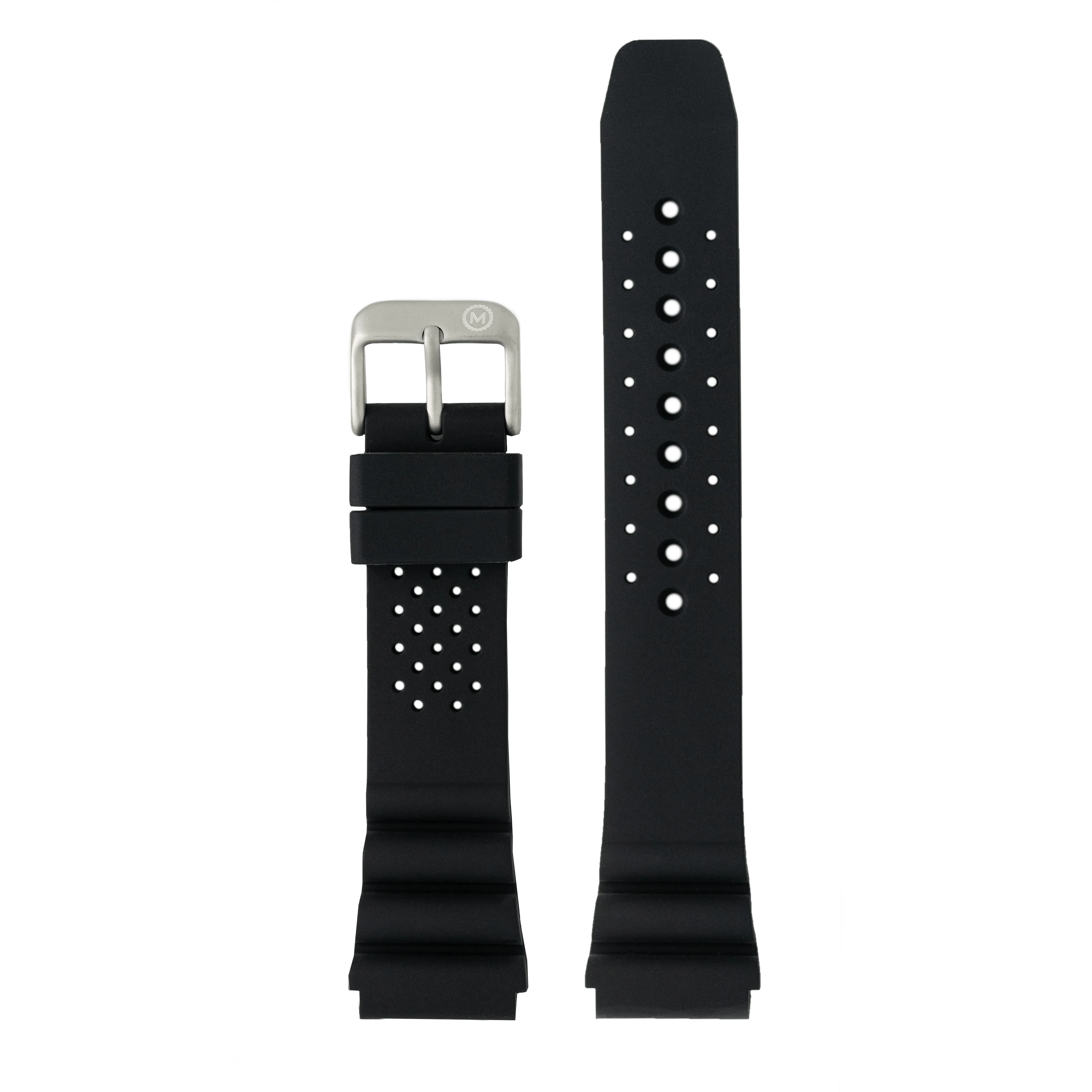 Morar Black Silicone Dive Strap (20mm)
