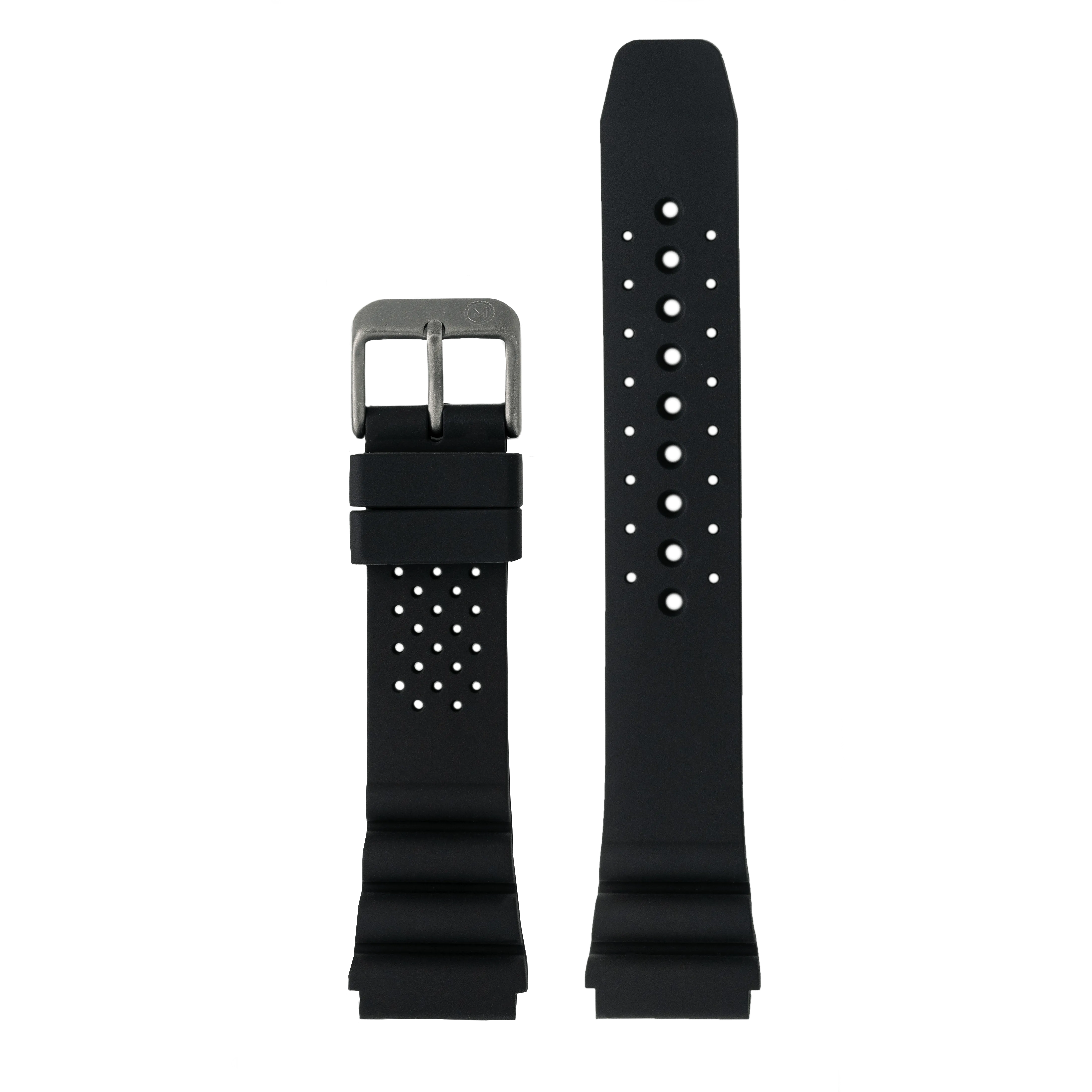Morar Black Silicone Dive Strap (20mm)
