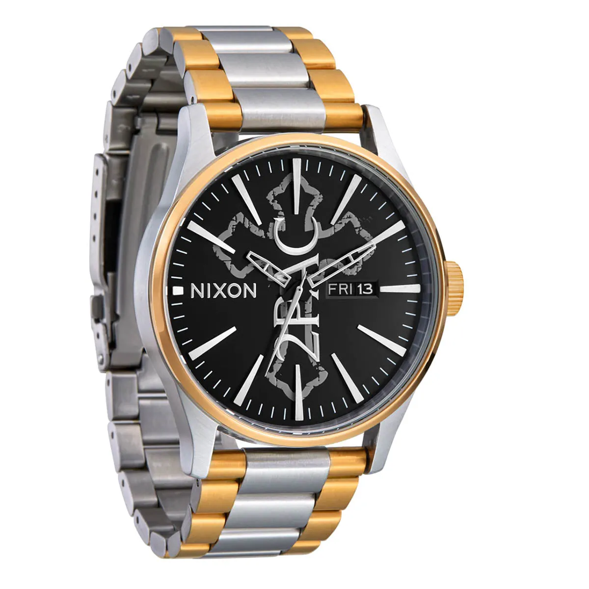 Nixon - 2PAC Sentry Stainless Steel Watch Gold/Silver/Black