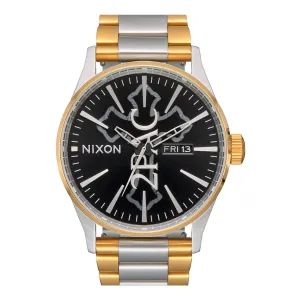 Nixon - 2PAC Sentry Stainless Steel Watch Gold/Silver/Black