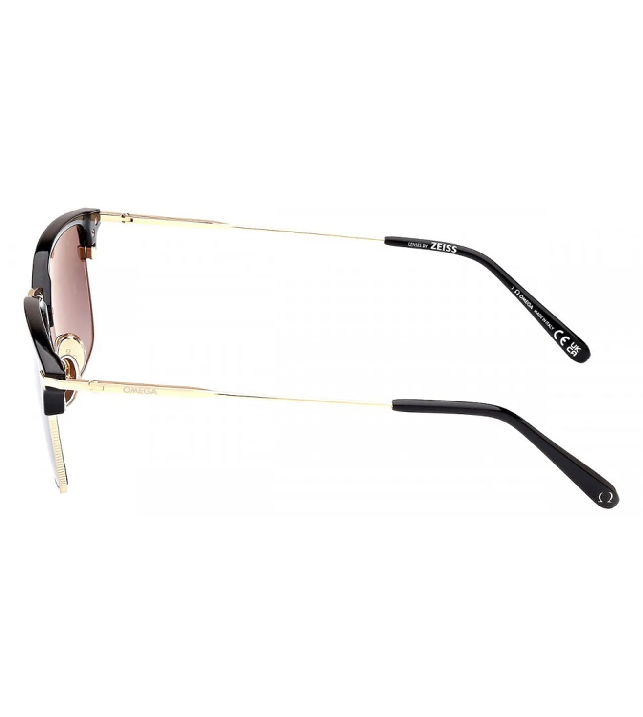 Omega Men's Gradient Smoke Square Sunglass