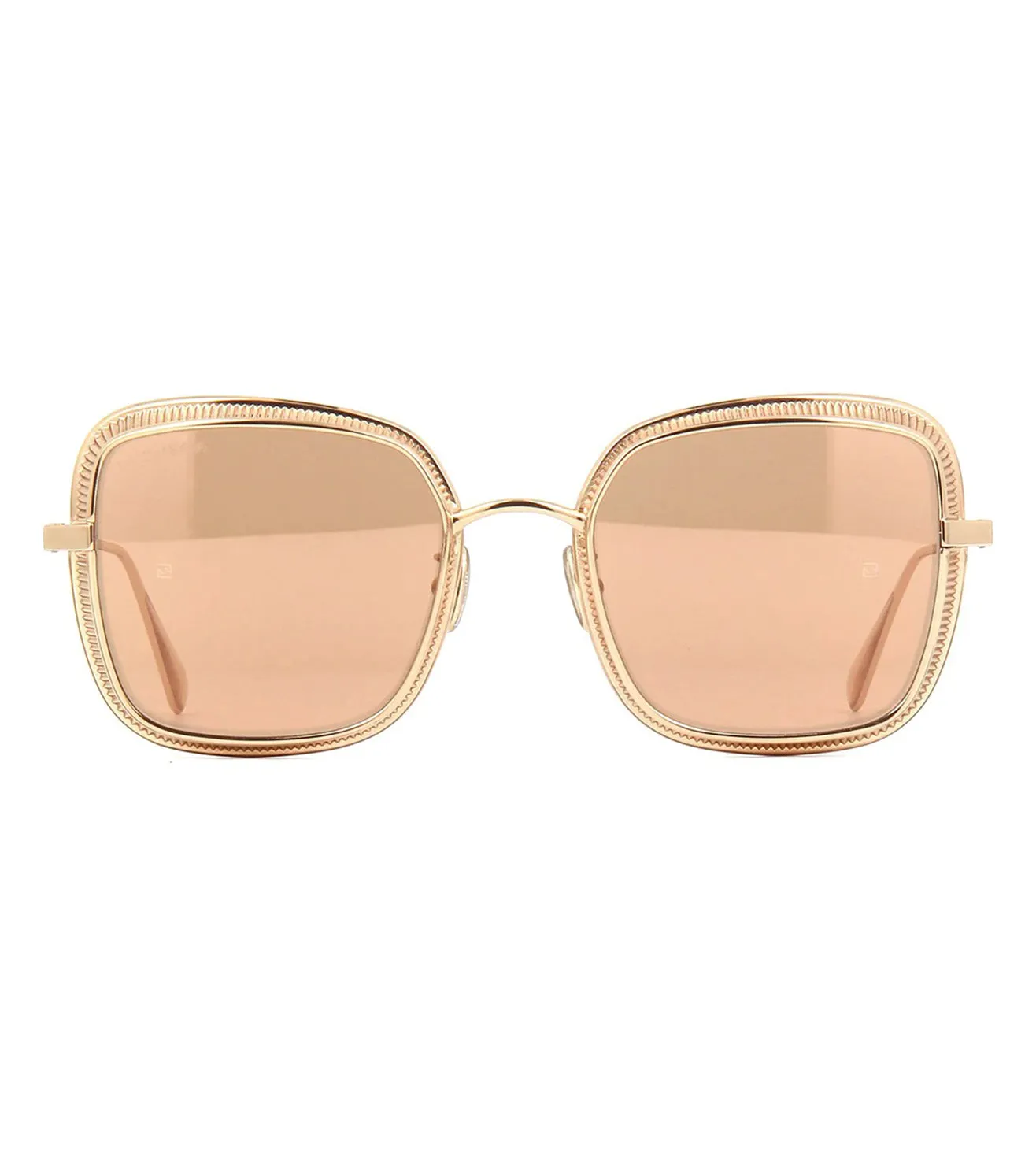 Omega Women's Silver Square Sunglasses