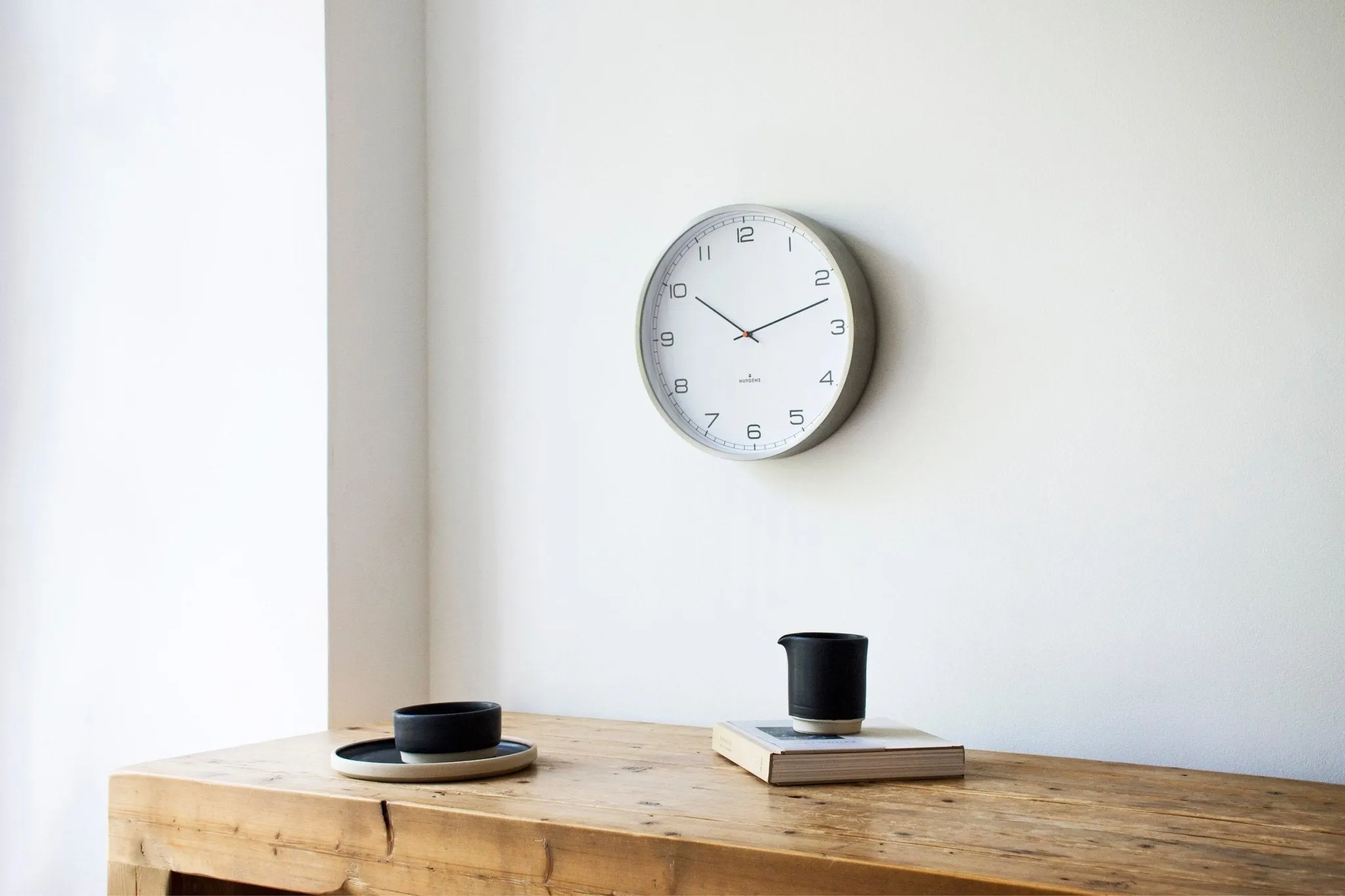 One45 Wall Clock - Stainless Steel and White Arabic