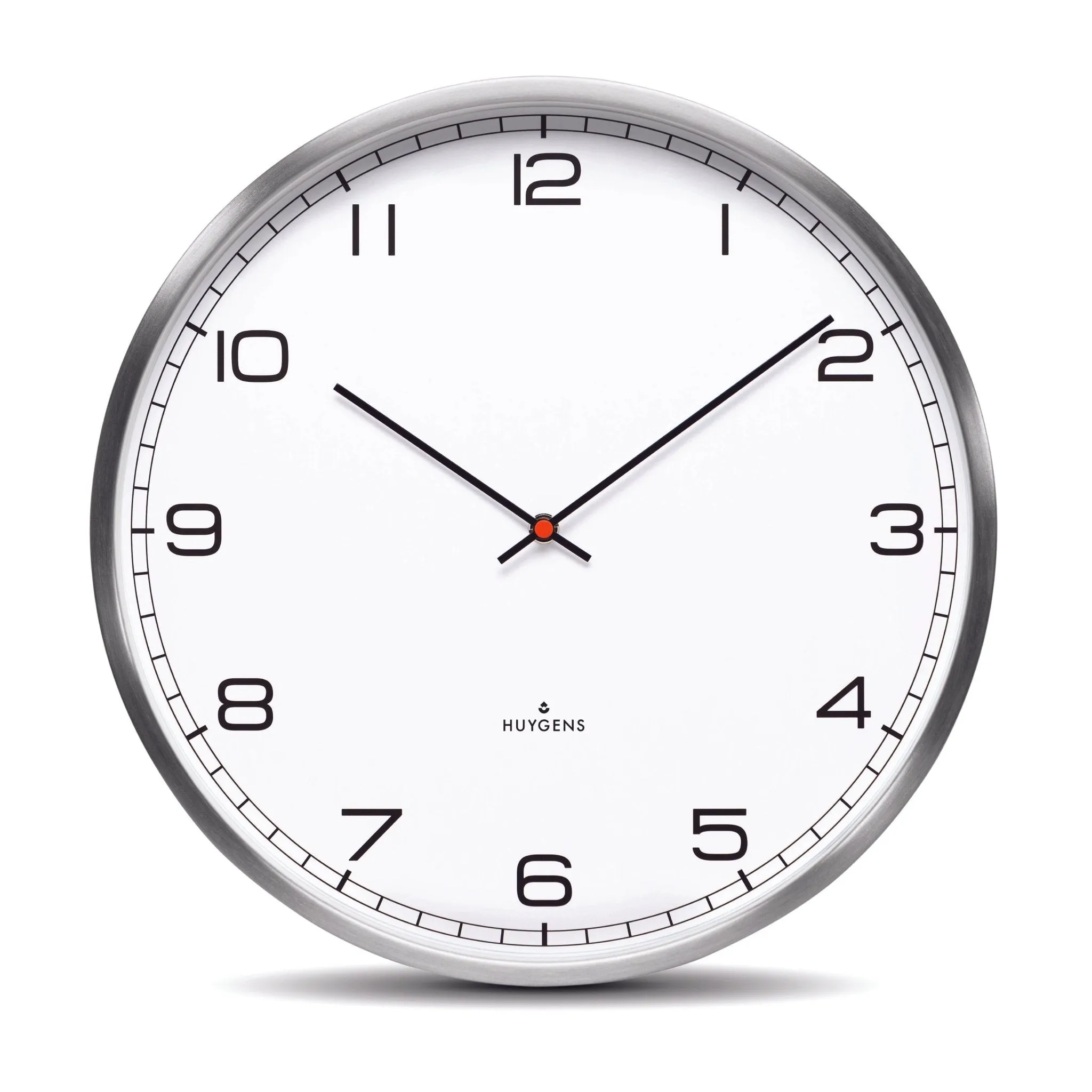 One45 Wall Clock - Stainless Steel and White Arabic