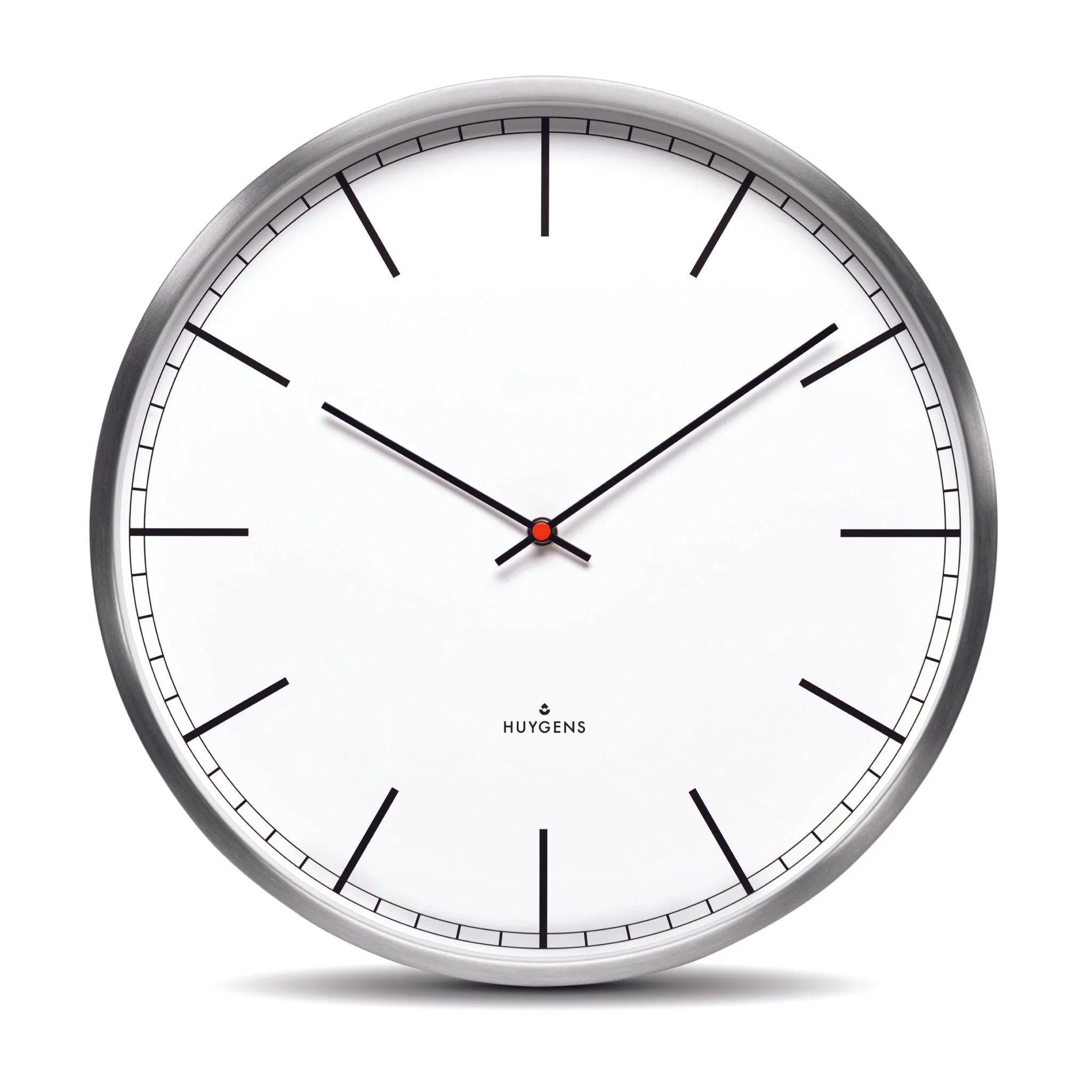 One45 Wall Clock - Stainless Steel and White Arabic