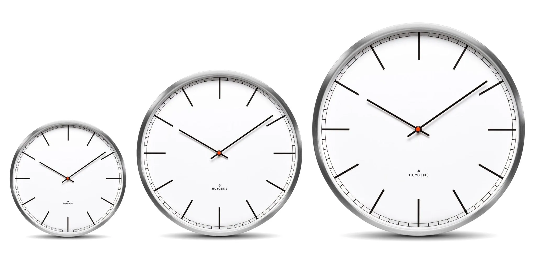 One45 Wall Clock - Stainless Steel and White Arabic