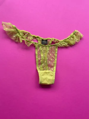 Only Hearts: Coucou Lola Ruffle Thong - Kiwi