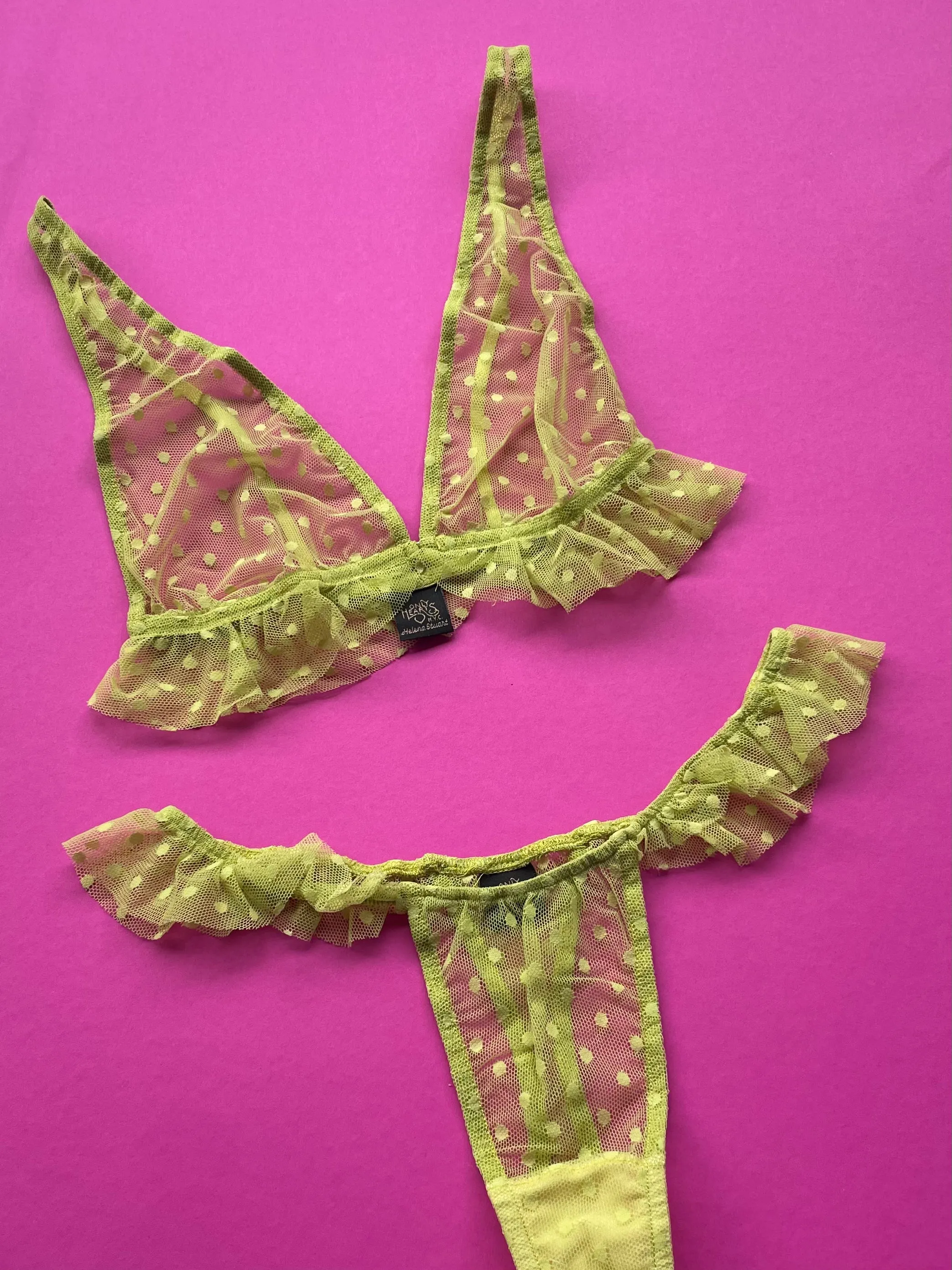 Only Hearts: Coucou Lola Ruffle Thong - Kiwi