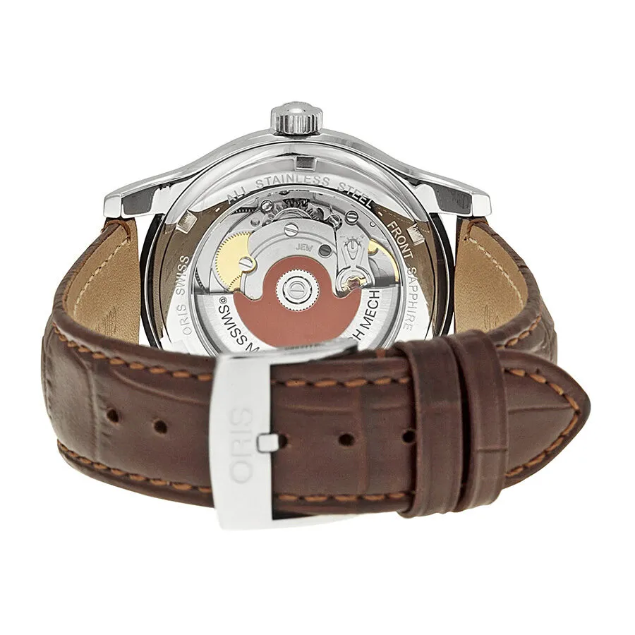 Oris Classic Date Silver Dial Brown Leather Men's Watch 733-7578-4031LS 01 733 7578 4031-07 5 18 10