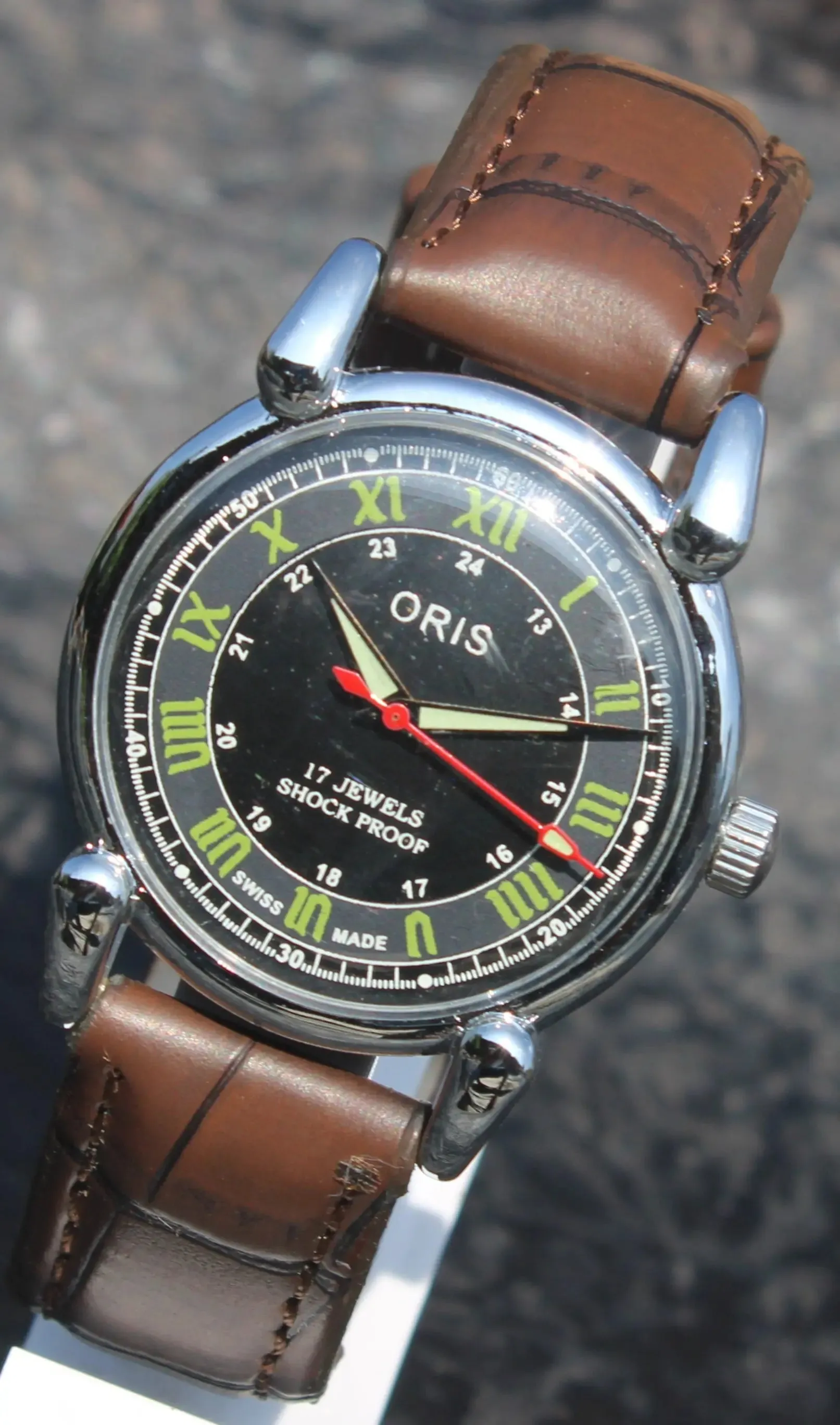ORIS Mechanical Watch 17 Jewels FHF ST96 Hand Winding Swiss Made Movement