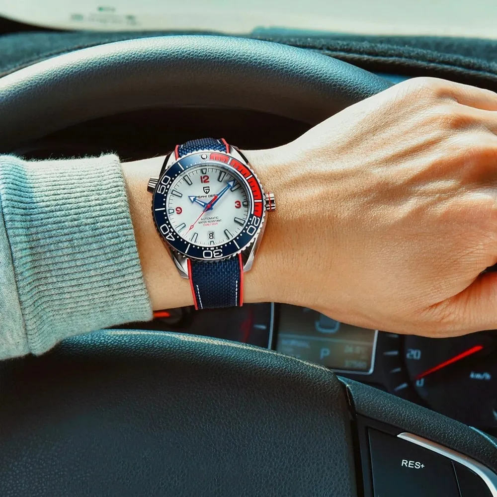 PAGANI DESIGN Classic Luxury Men&#39;s Automatic Watch Sapphire Glass Mechanical Wristwatch Stainless Steel 100M Waterproof Watches