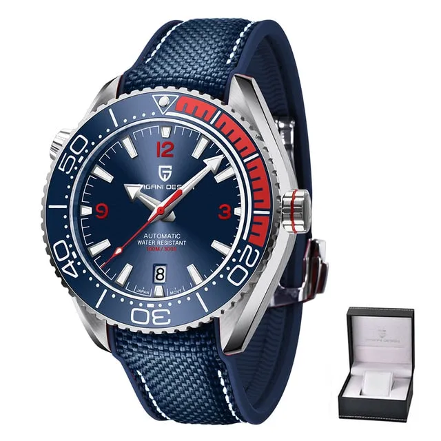 PAGANI DESIGN Classic Luxury Men&#39;s Automatic Watch Sapphire Glass Mechanical Wristwatch Stainless Steel 100M Waterproof Watches