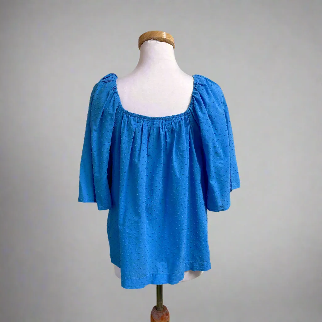 Paolita blue swiss dot blouse, size XS