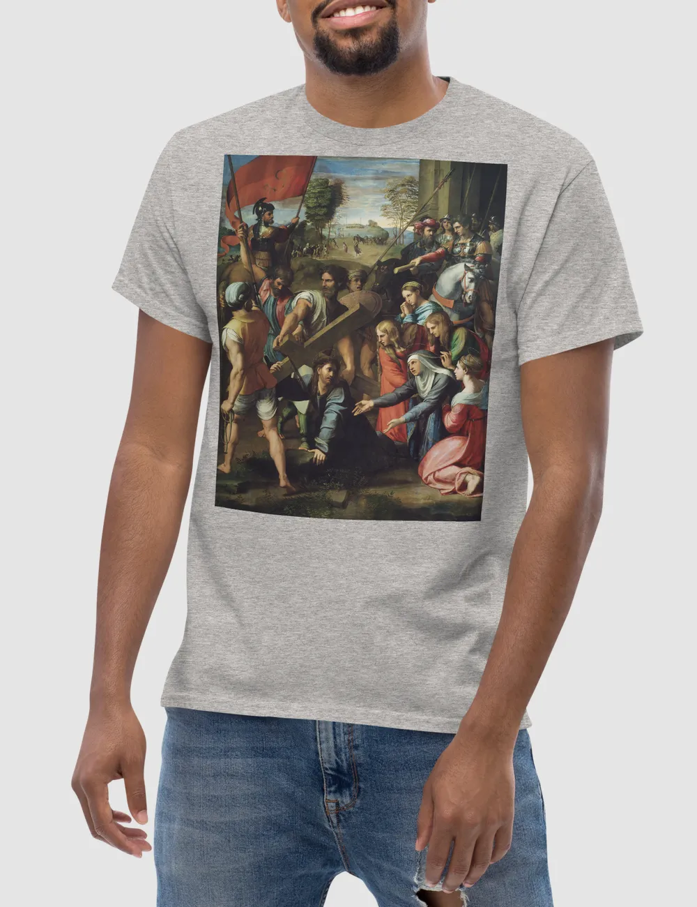 Raphael's Christ Falling On The Way To Calvary | T-Shirt
