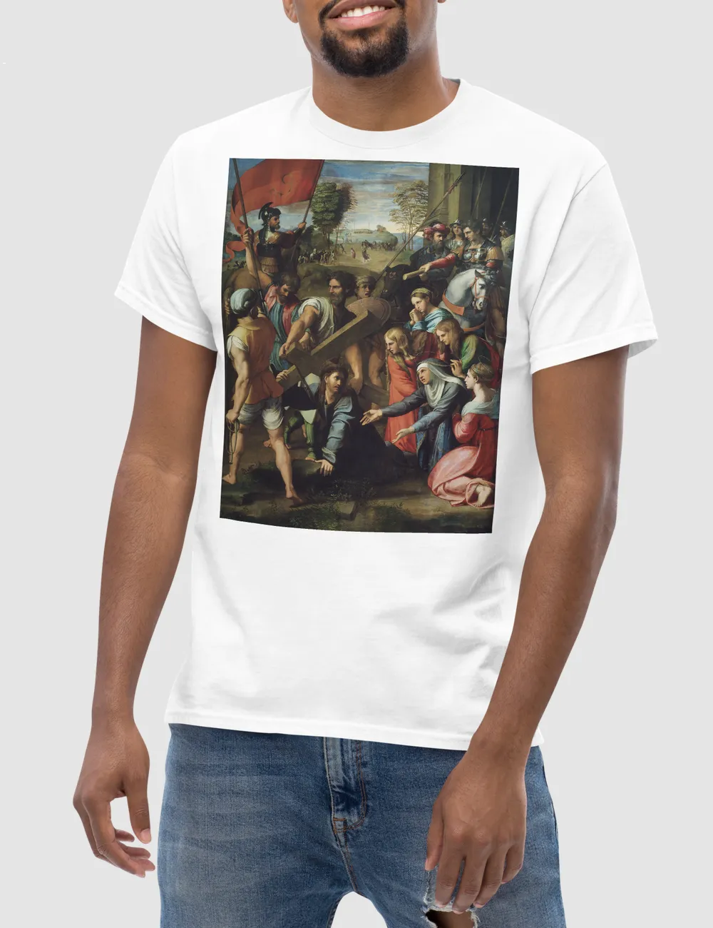 Raphael's Christ Falling On The Way To Calvary | T-Shirt