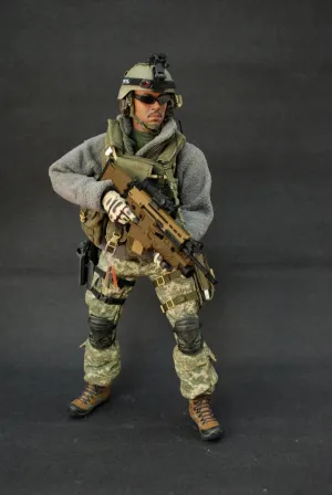 Rare Hot Toys U.S. Army Ranger 75th Ranger Regiment with MK16 Scar-L Mint in Box