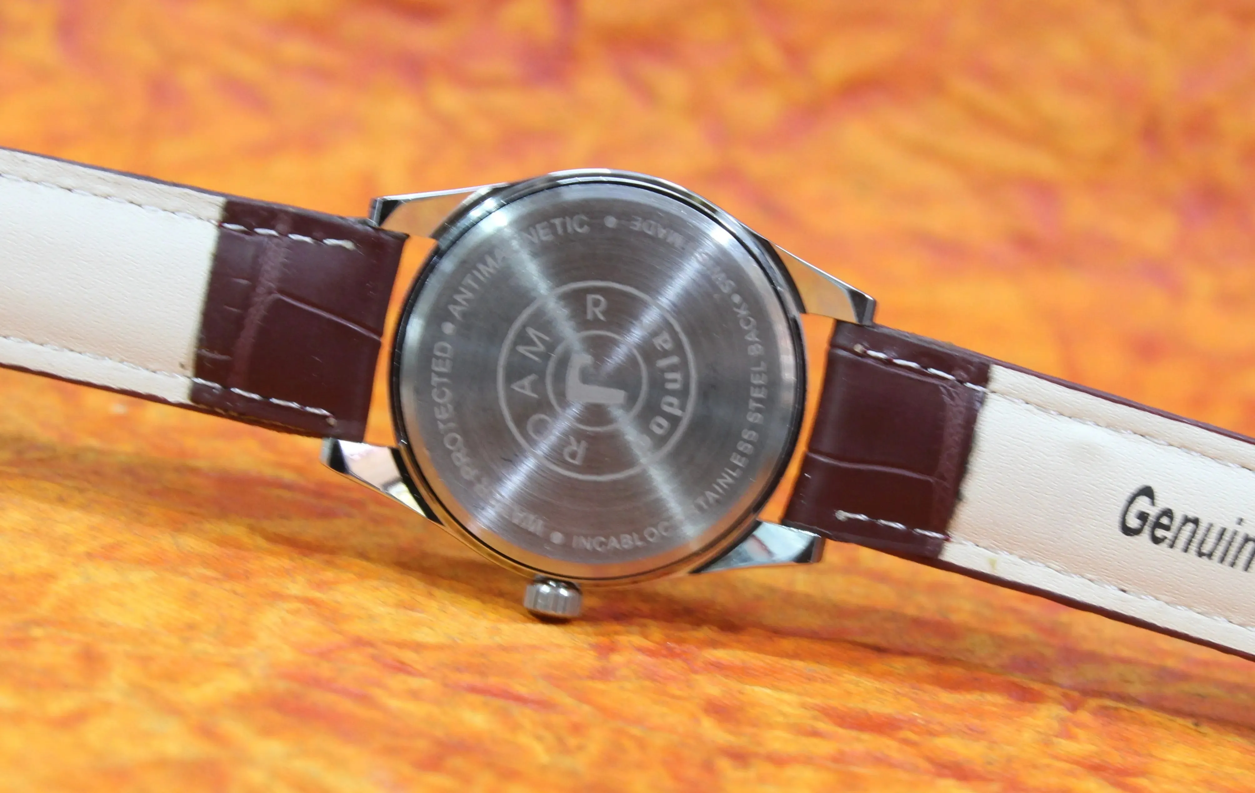 Red Dial Watch Roamer Vintage 17 Jewels FHF ST96 Mechanical Hand Winding Swiss Made