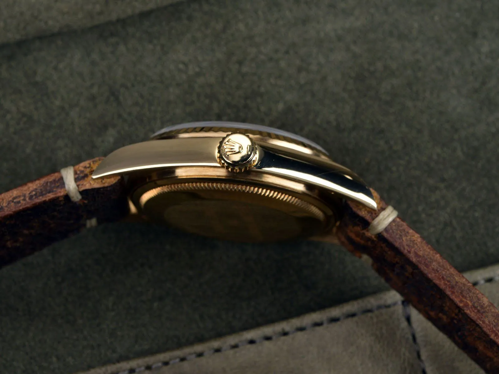 ROLEX 18 KT GOLD DATEJUST 16018 ‘TIGER EYE’