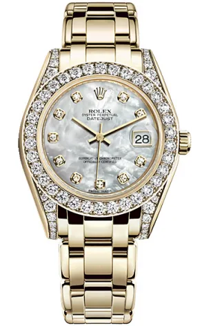Rolex Datejust 34 mm 18K Yellow Gold & Diamonds Lady's Watch