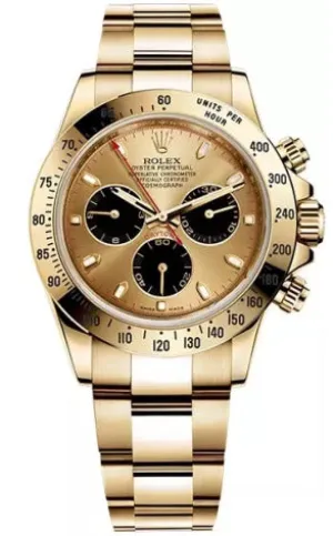 Rolex Daytona Chronograph 18K Yellow Gold Men's Watch
