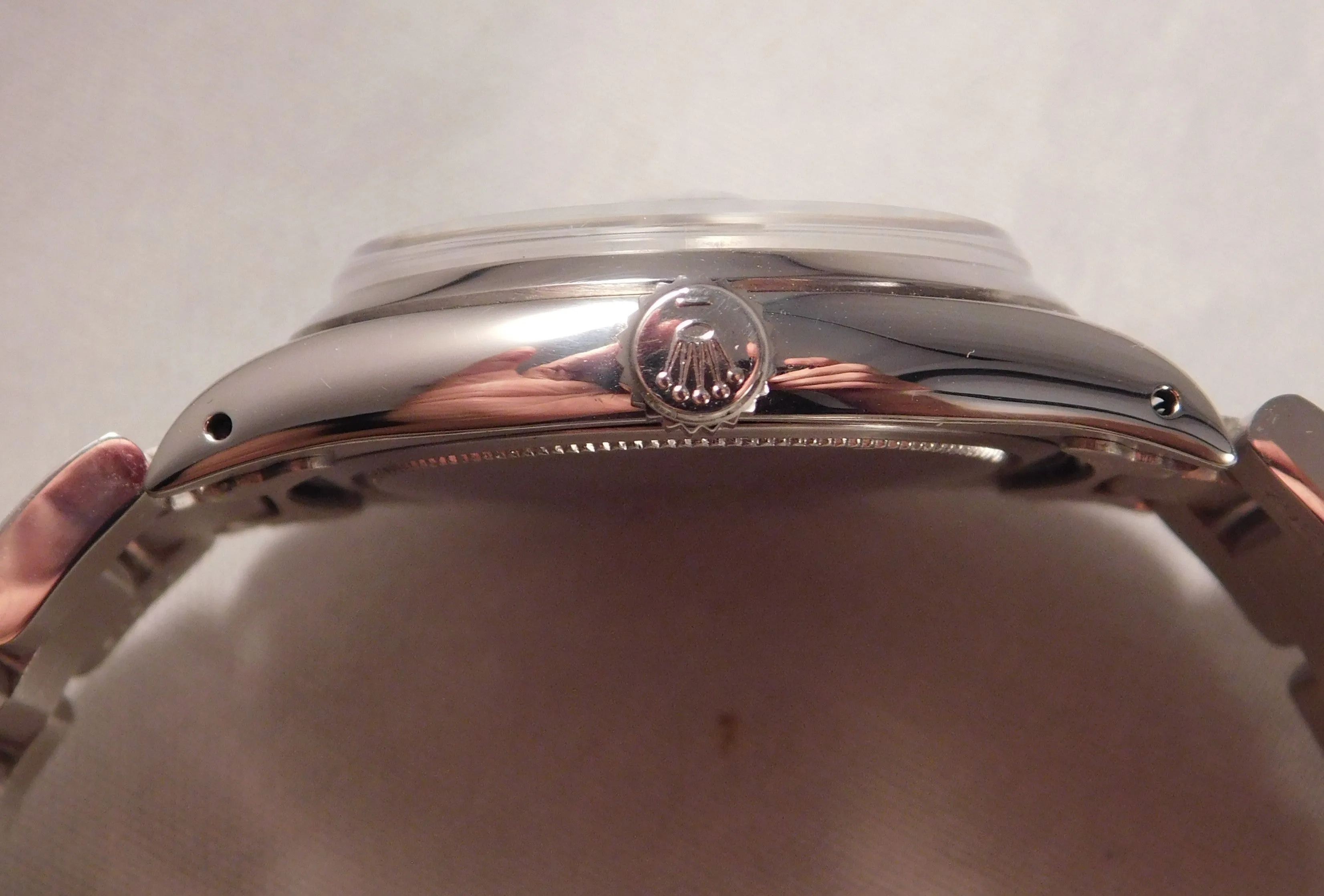 Rolex Oysterdate Precision 6494 Silver Sunburst Dial SS Vintage 1957 Mens Watch....34mm