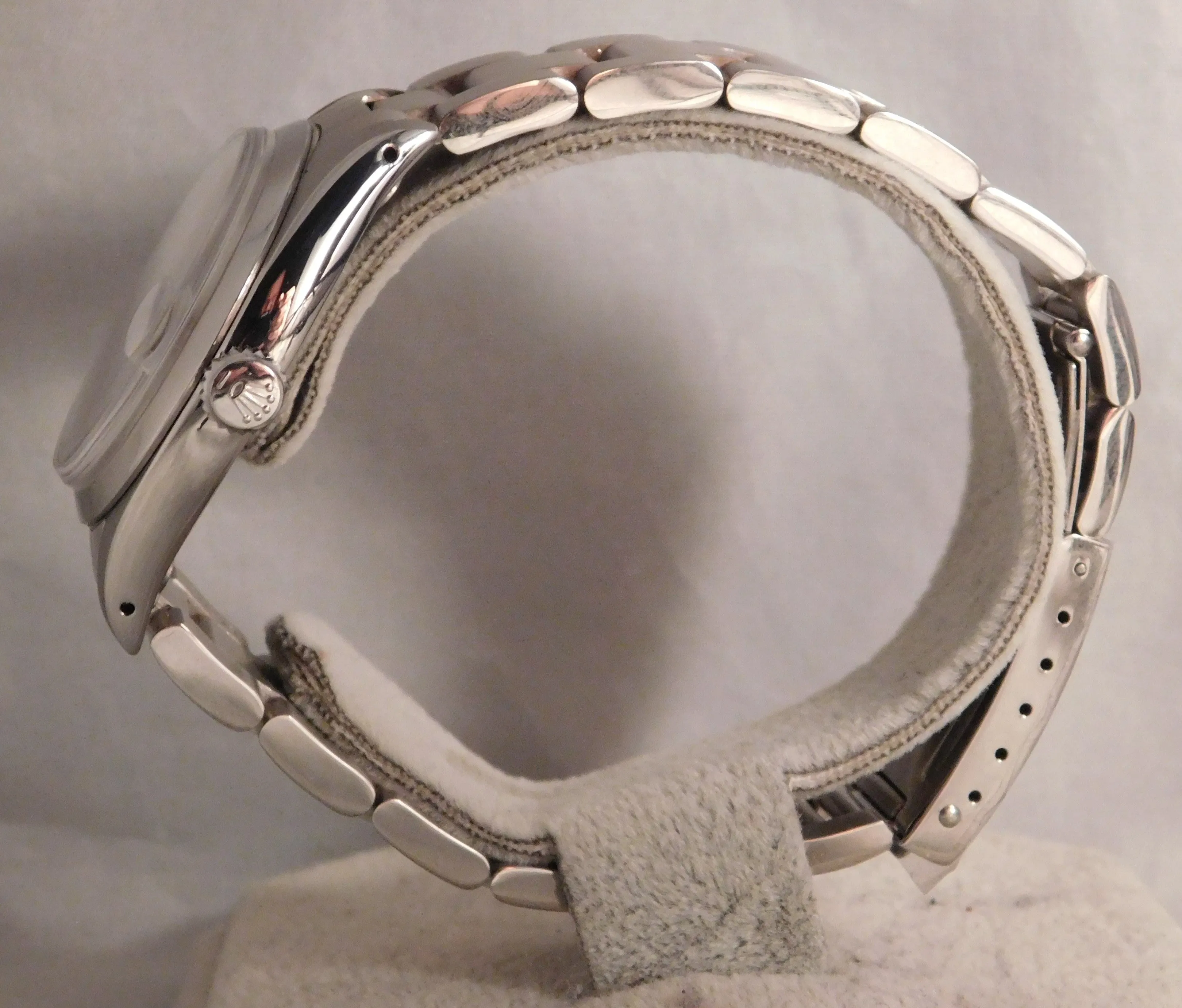 Rolex Oysterdate Precision 6494 Silver Sunburst Dial SS Vintage 1957 Mens Watch....34mm