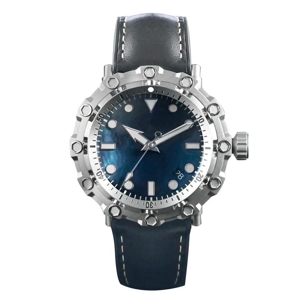 San Martin Luxury Watch Titanium MOP Dial Limited Edition